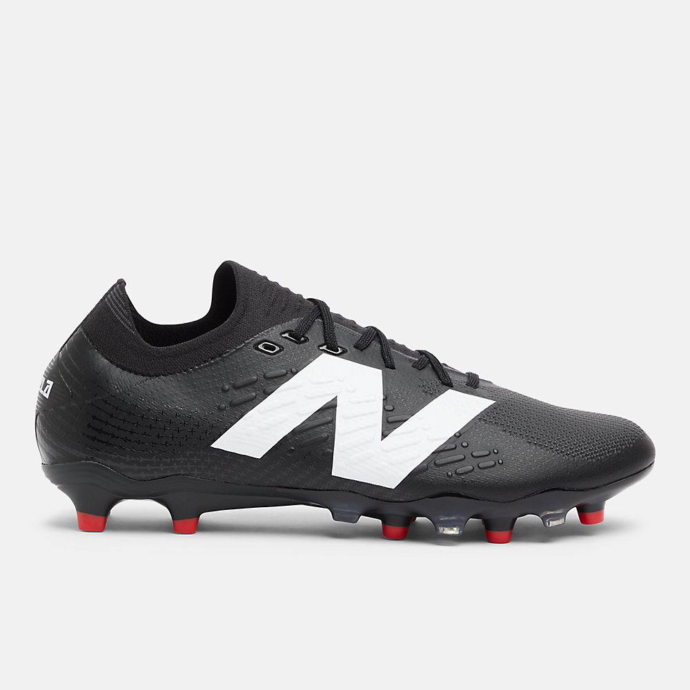 New Balance TEKELA PRO LOW FG V4+ Shoes Black with White and True Red